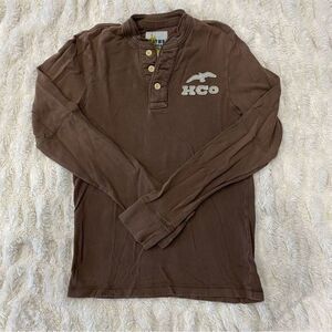Hollister Brown Long Sleeve Shirt